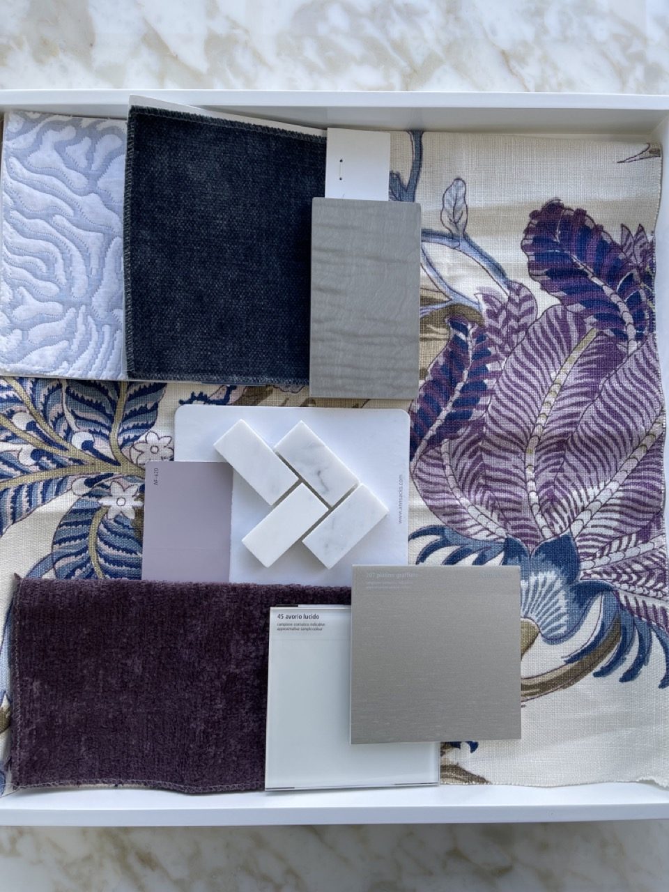 Interior design concept board — Belltown Residence, Belltown, Seattle