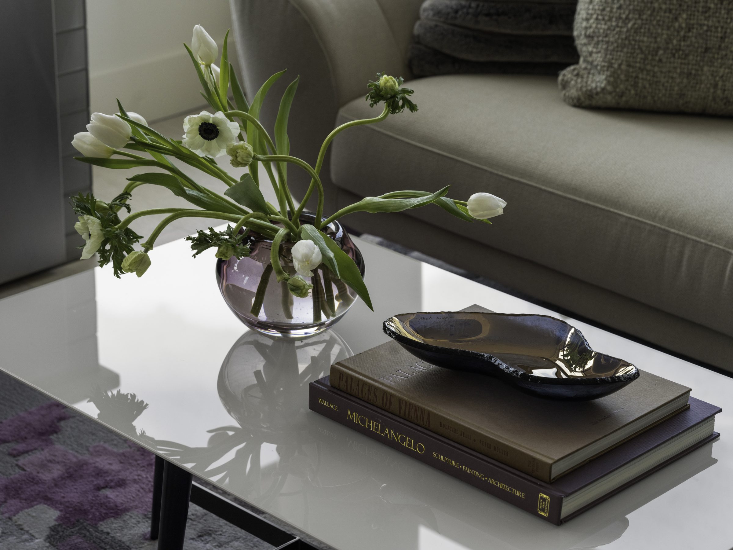 Dining area with city views, Downtown High Rise — Downtown, Seattle