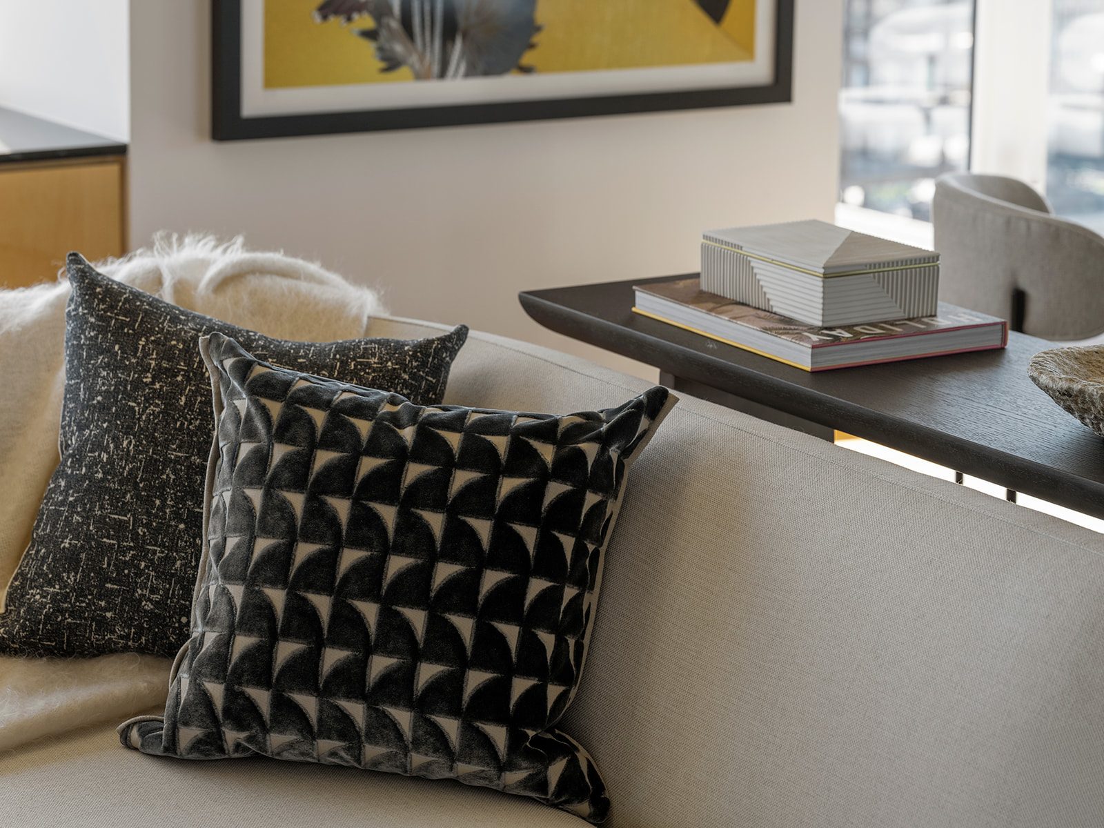 Contemporary living room with city views, First Hill Penthouse — First Hill, Seattle