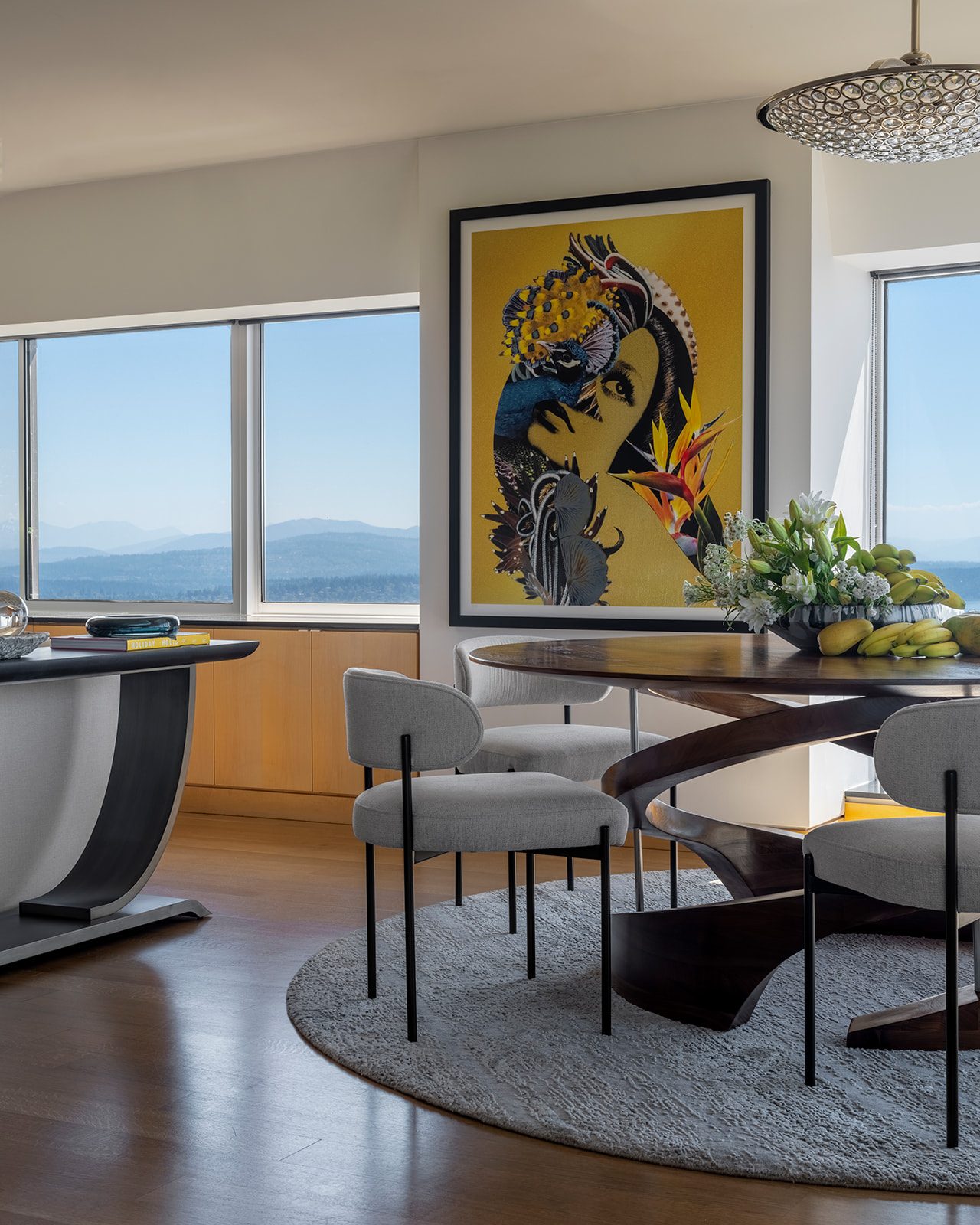 Interior detail with considered lighting and texture, First Hill Penthouse — First Hill, Seattle