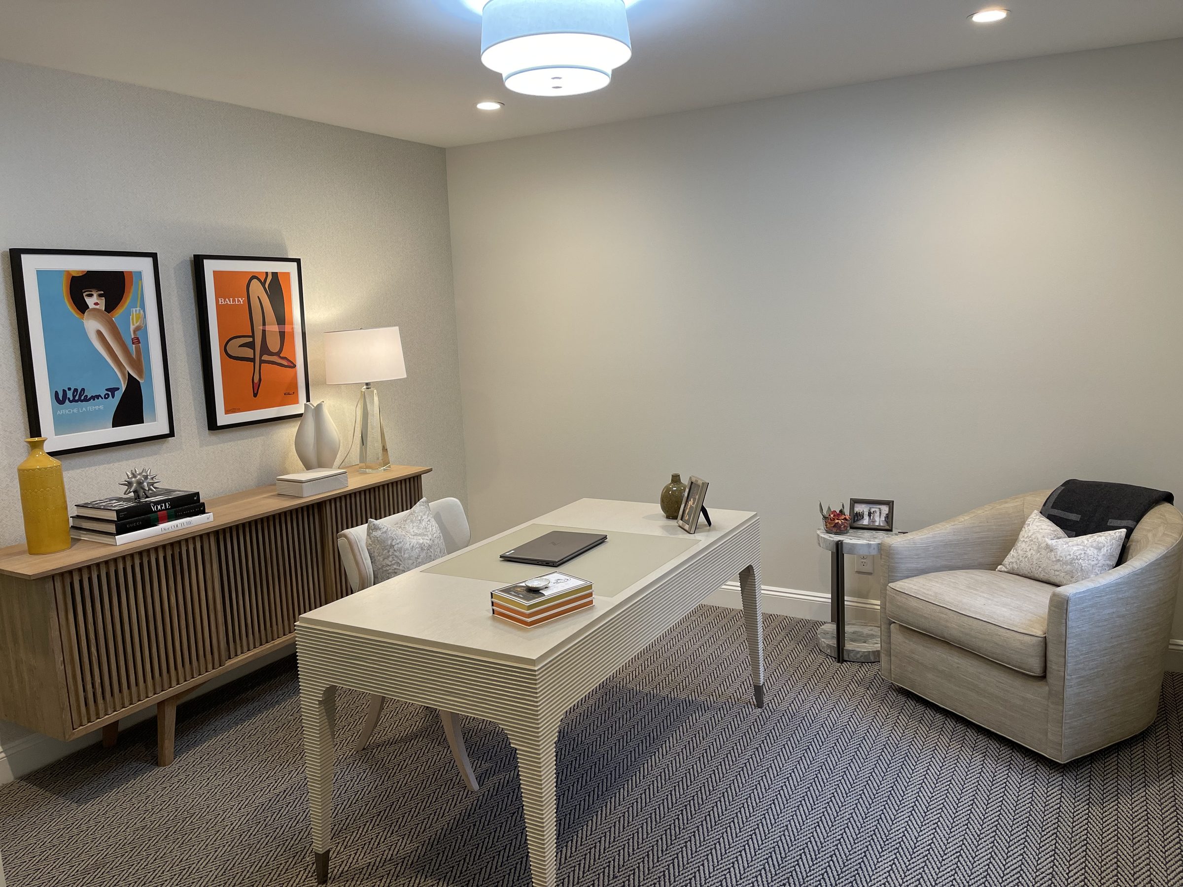 Built-in reading nook and shelving — Windermere Home Office home office, Seattle