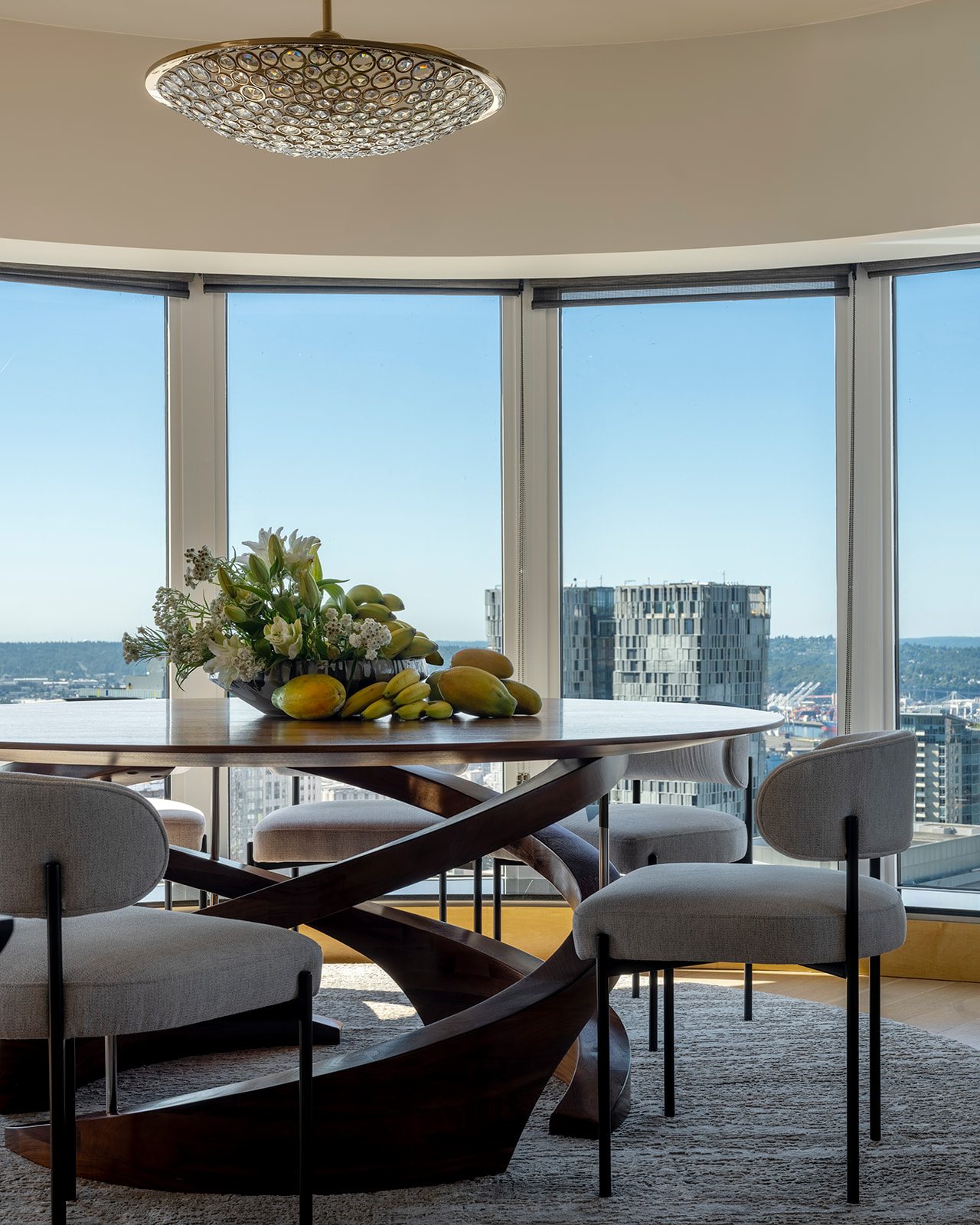 Contemporary living room — First Hill Penthouse, First Hill, Seattle — Andeva Designs